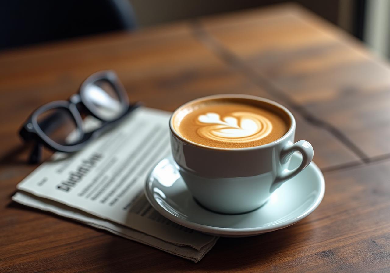 Legal documents resting next to a specialty coffee cup